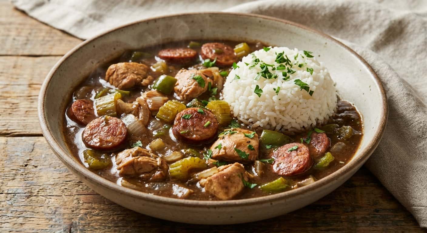 Gumbo de Pollo y Salchicha