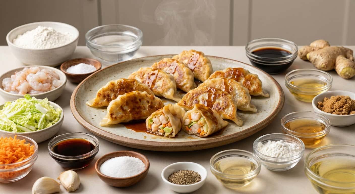 Gyoza de Gambas con Salsa Teriyaki