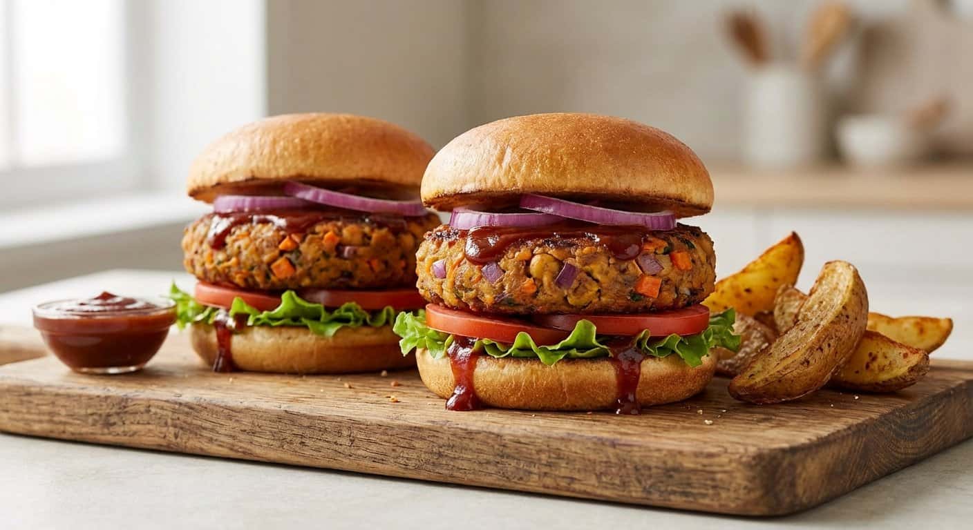 Hamburguesas Vegetales a la Barbacoa