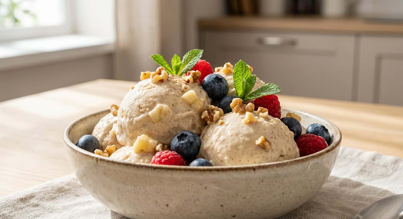 Helado Casero de Kéfir y Plátano