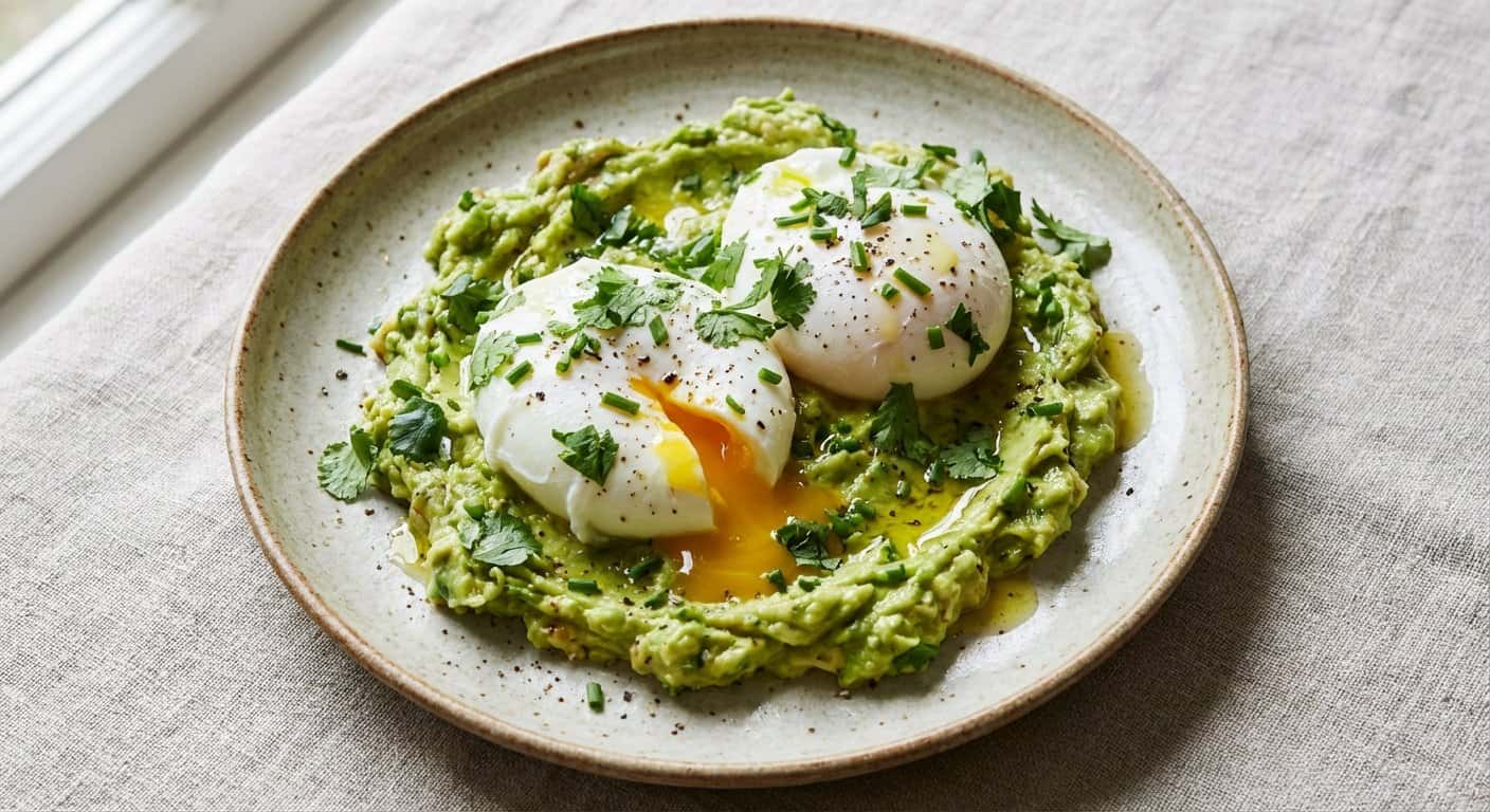 Huevos con Aguacate y Hierbas Frescas