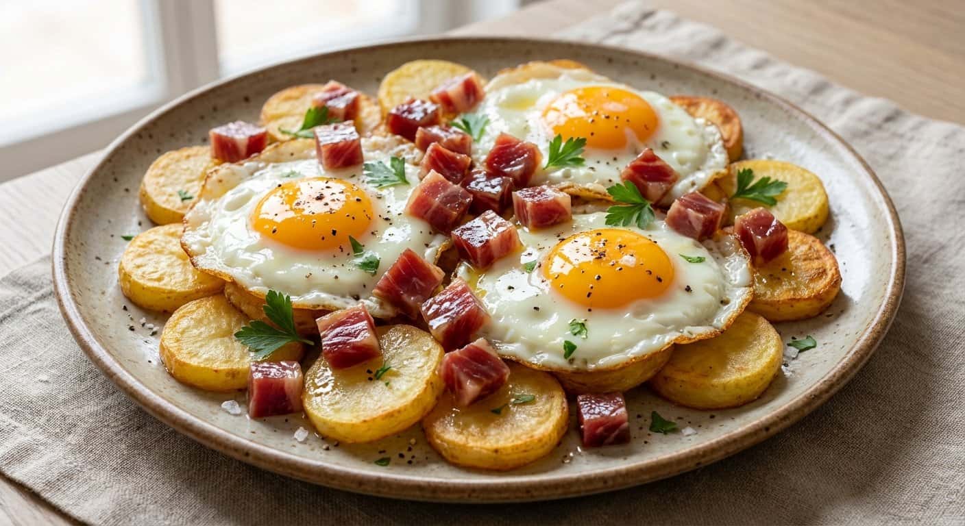 Huevos Rotos con Jamón Ibérico