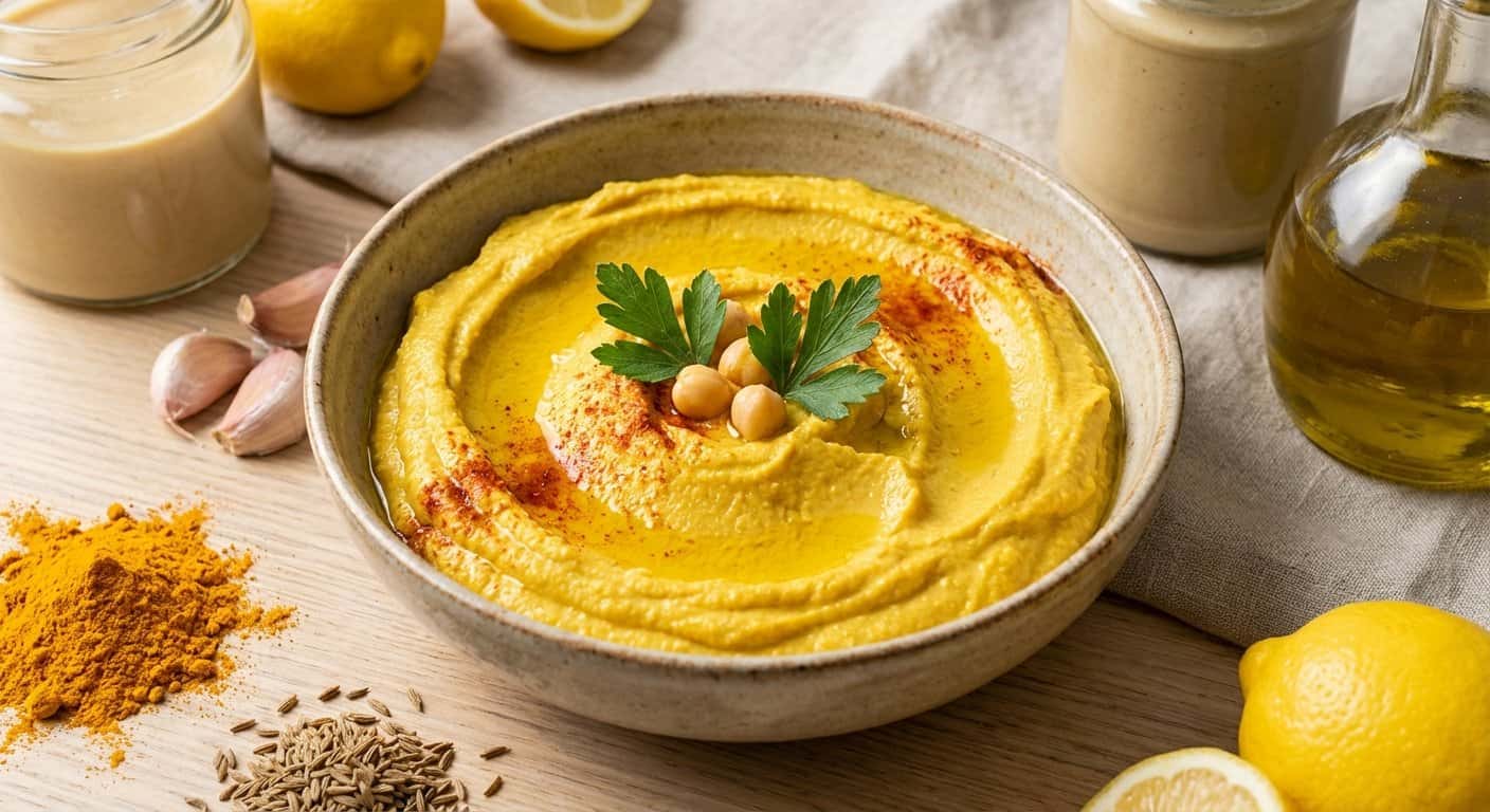 Hummus de Garbanzos con Cúrcuma en Thermomix