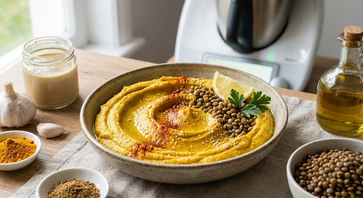 Hummus de Lentejas con Cúrcuma en Thermomix
