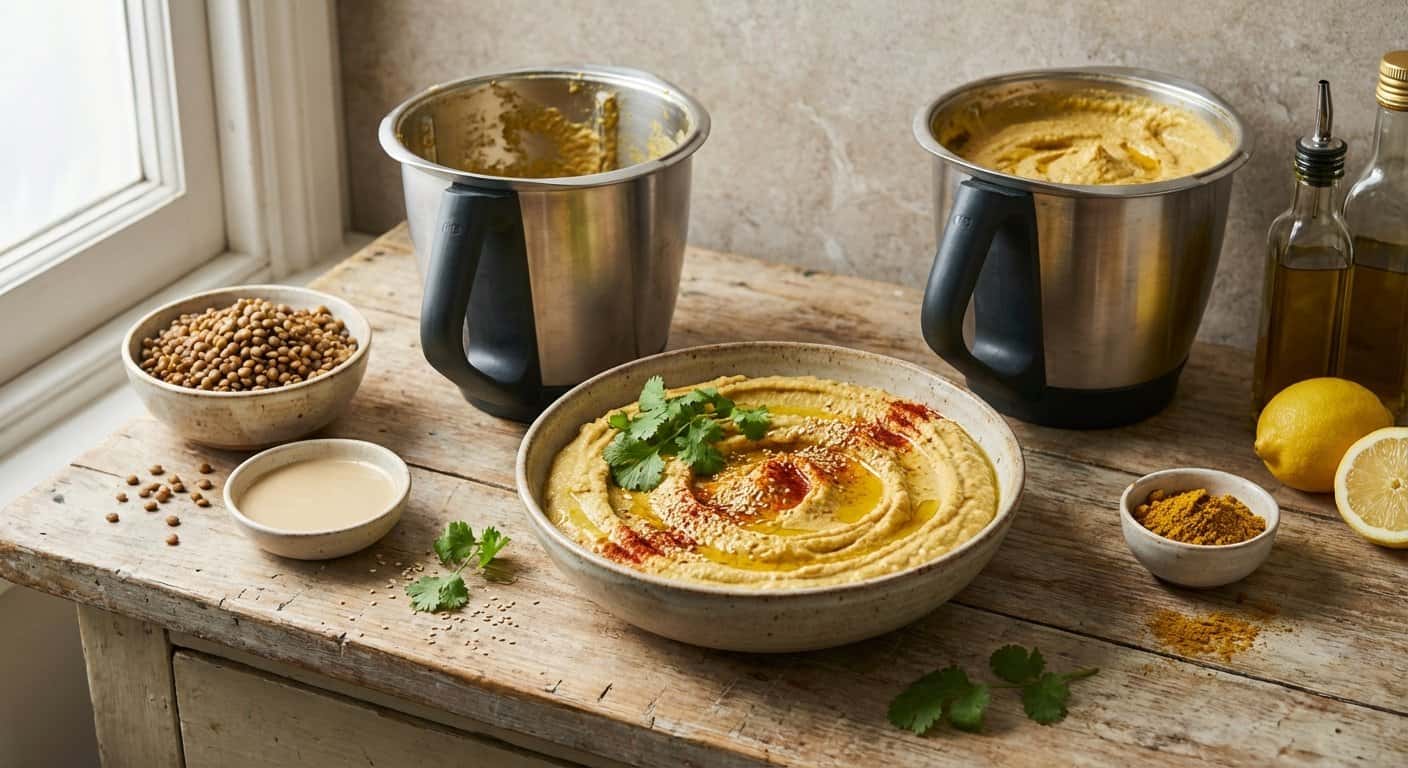 Hummus de Lentejas con Curry Suave en Thermomix