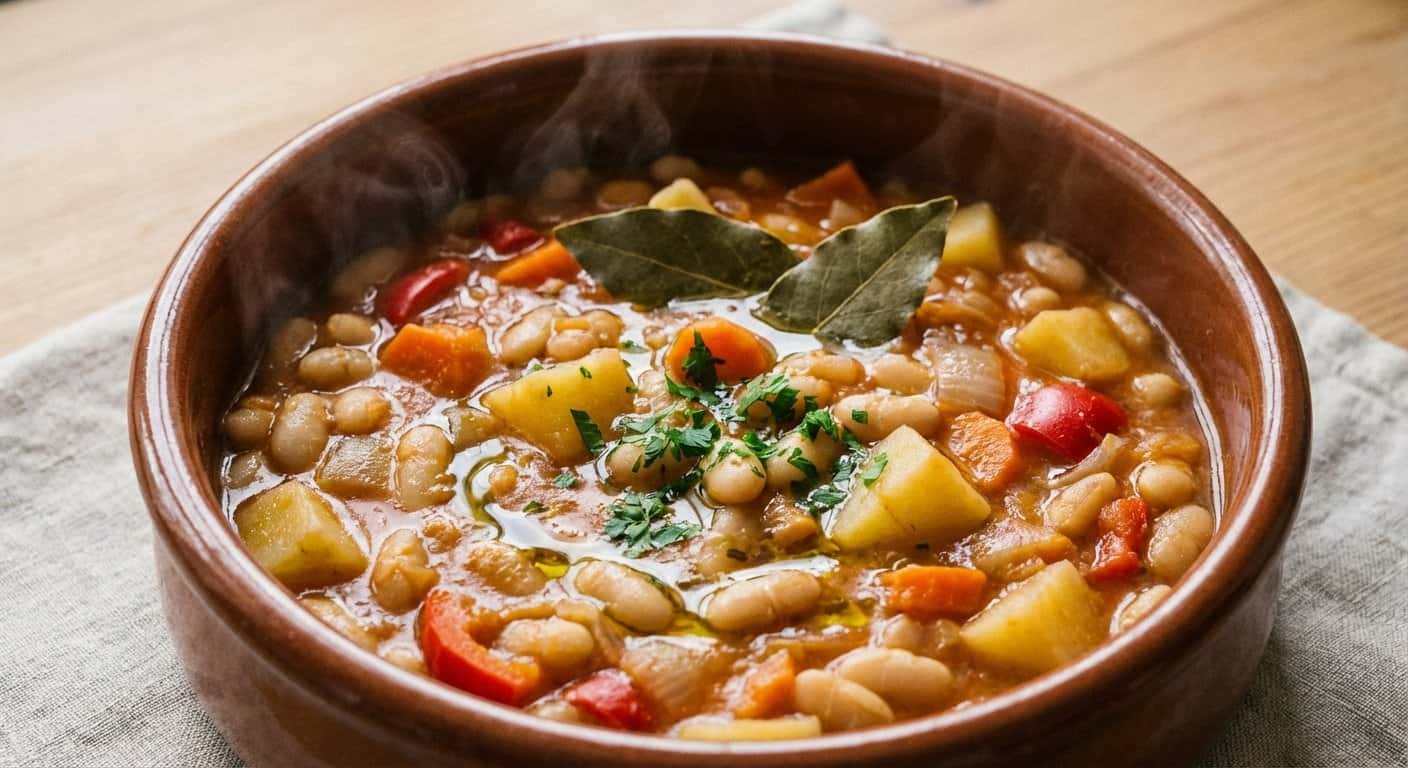 Judías Estofadas con Patata y Comino en Slow Cooker