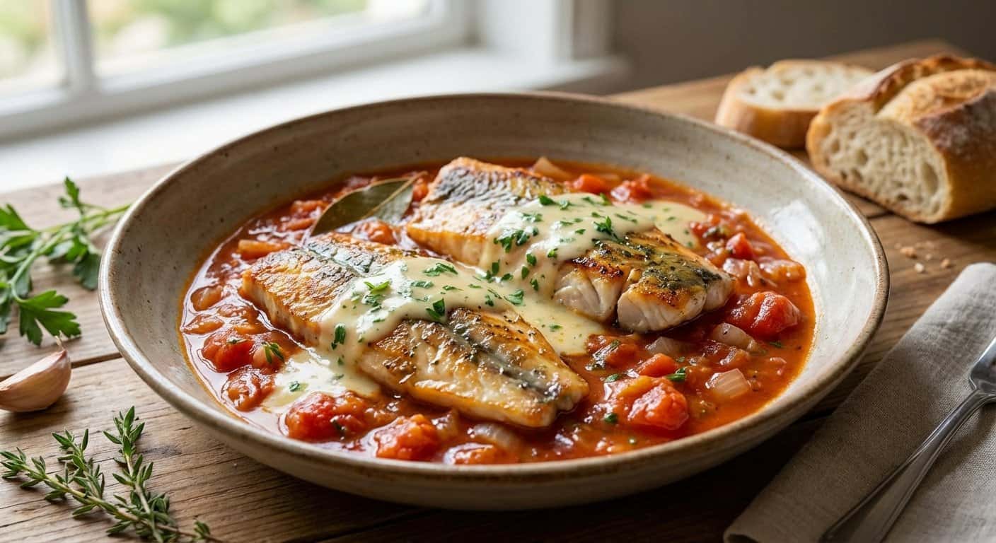 Jurel en Salsa de Tomate con Salsa Ligera