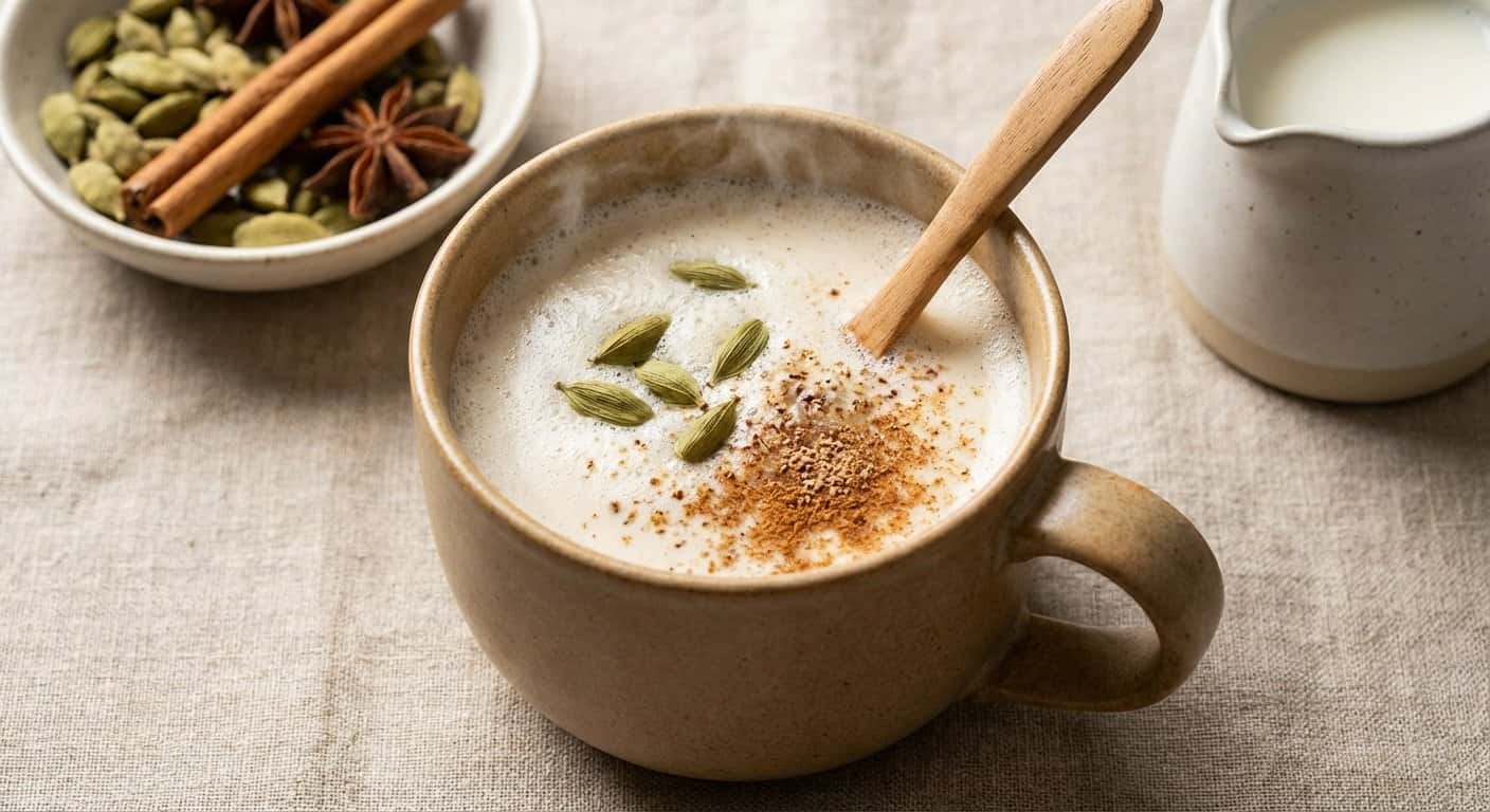 Leche Caliente con Cardamomo