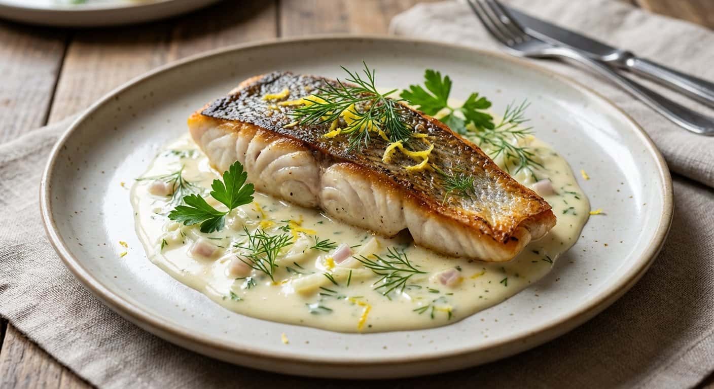 Lubina Salvaje con Emulsión de Hinojo