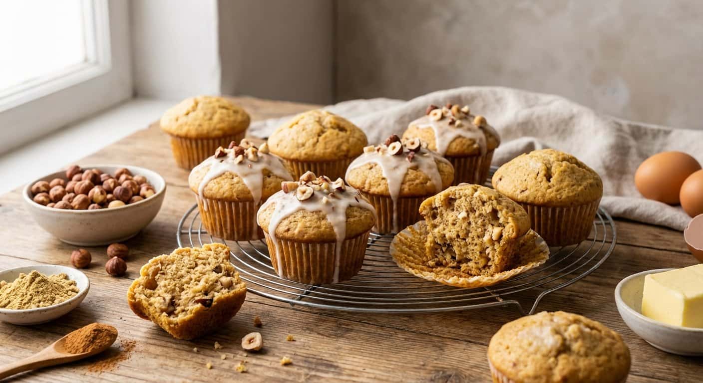 Magdalenas de Jengibre y Avellana