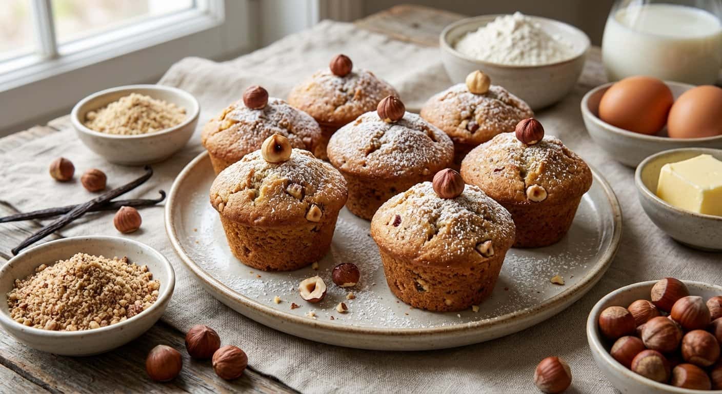 Magdalenas de Vainilla y Avellana