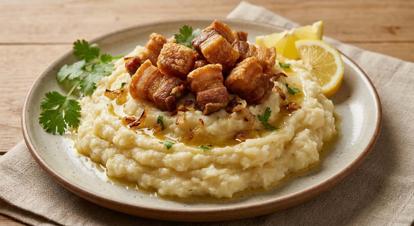 Majado de Yuca con Chicharrón