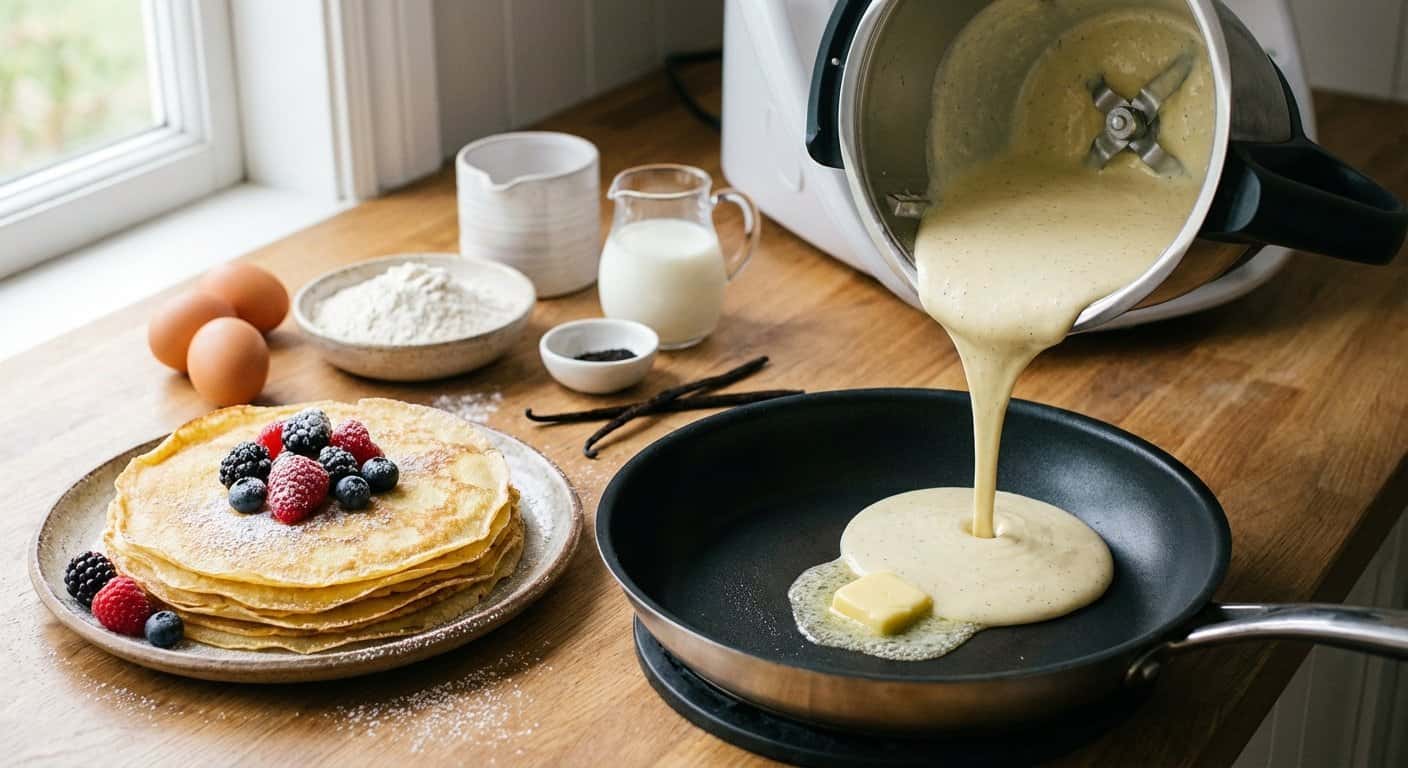 Masa de Crepes de Vainilla en Thermomix