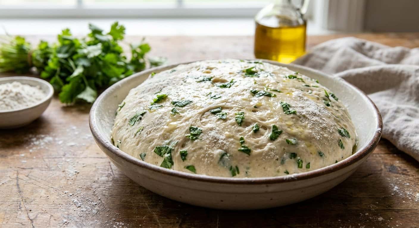 Masa de Pizza con Cilantro en Thermomix