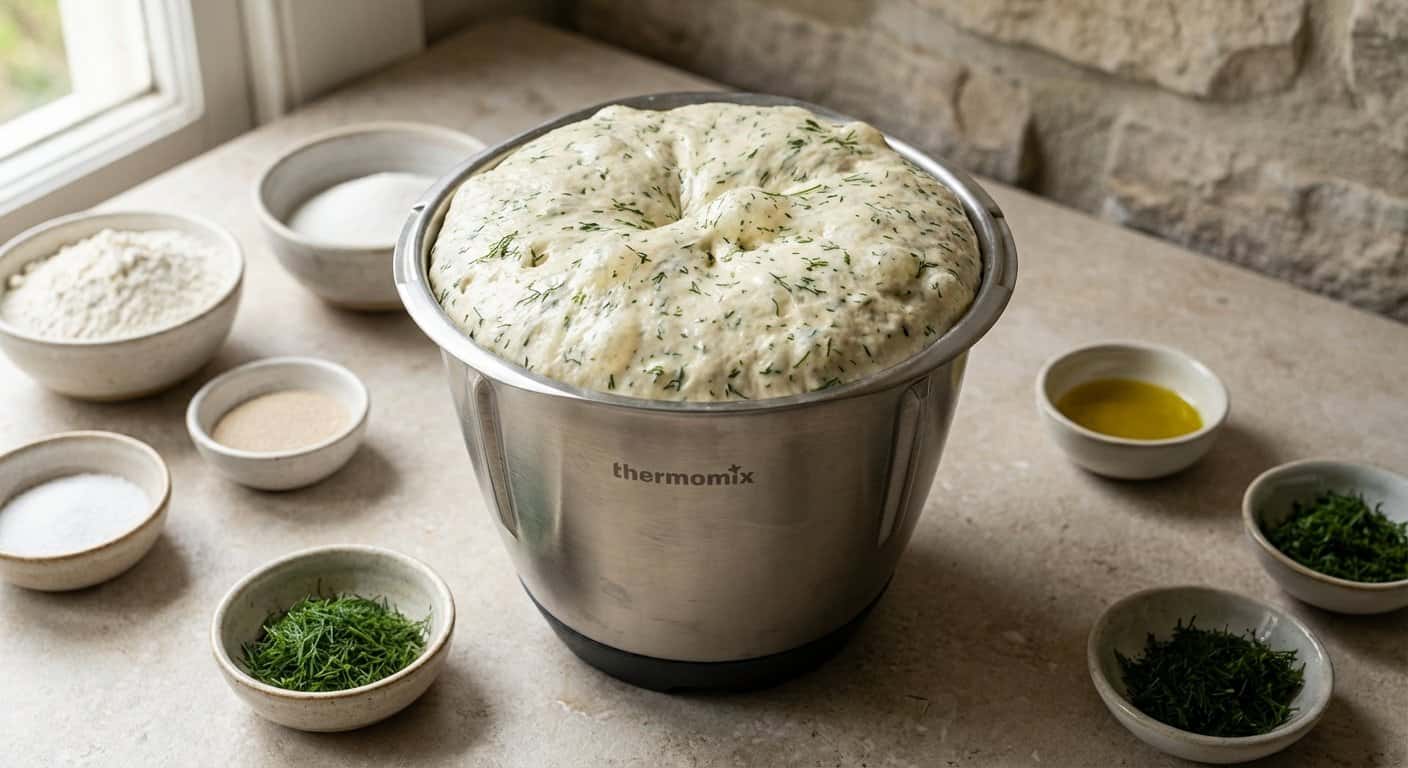 Masa de Pizza con Eneldo en Thermomix