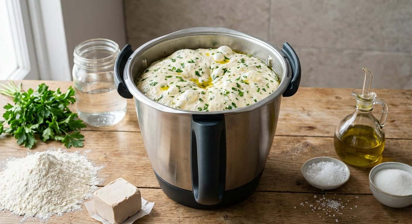 Masa de Pizza con Perejil en Thermomix