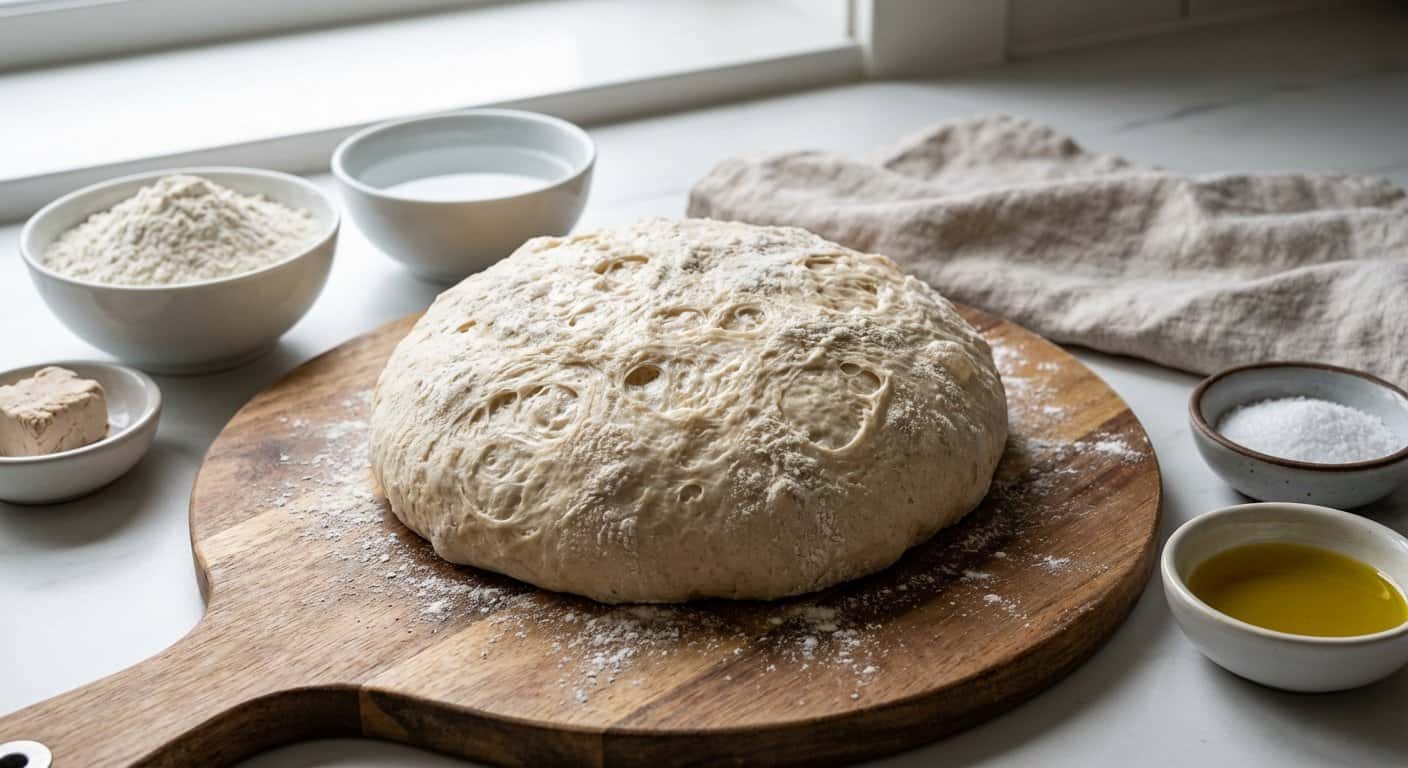 Masa de pizza de fermentación larga