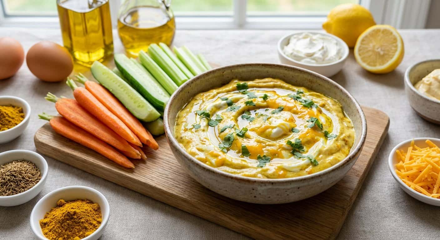 Mayonesa Keto al Curry con Salsa de Queso