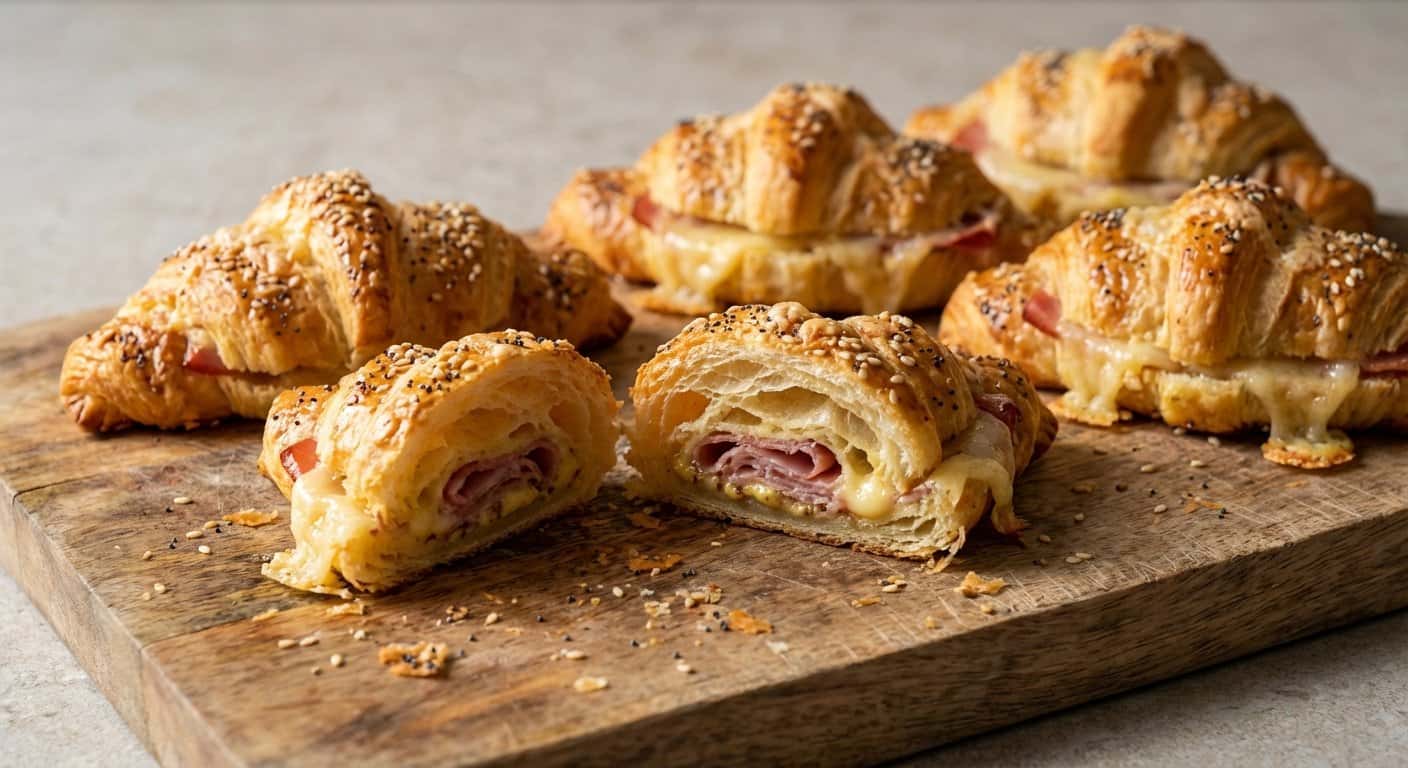 Mini Croissants Rellenos Salados