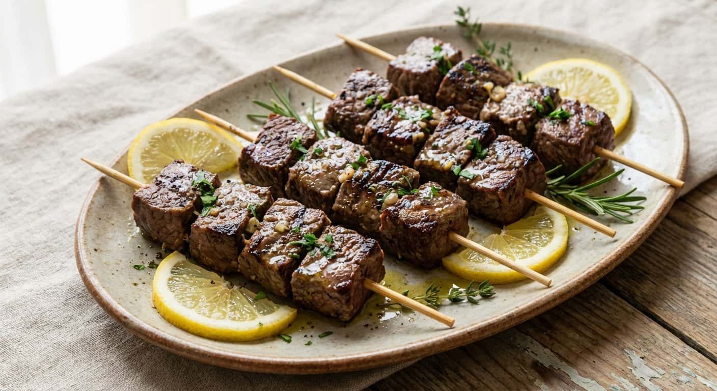 Mini Pinchos de Ternera al Limón