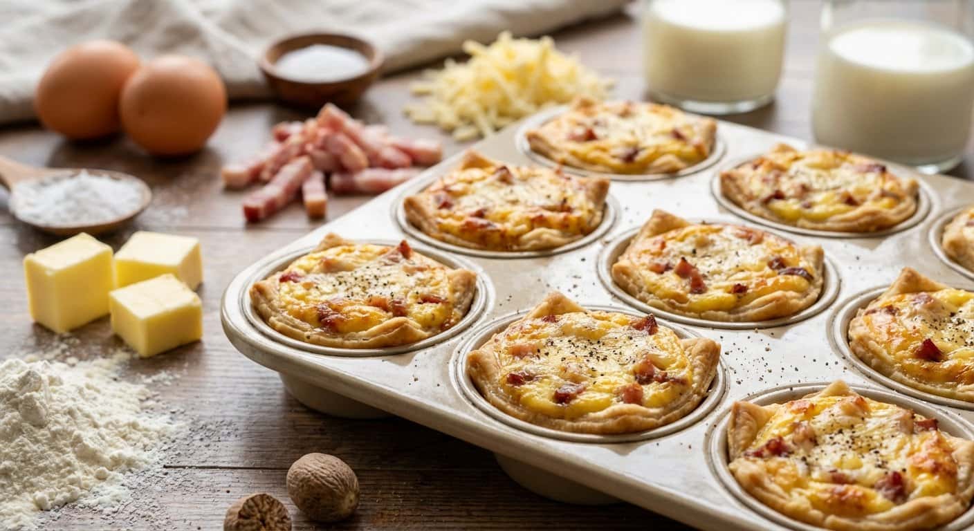 Mini Quiches de Bacon y Queso