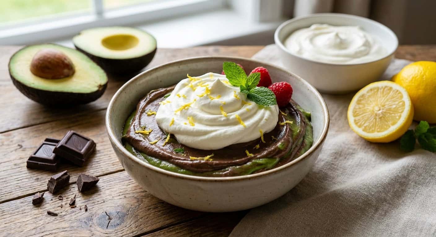 Mousse de Aguacate Keto con Nata Montada