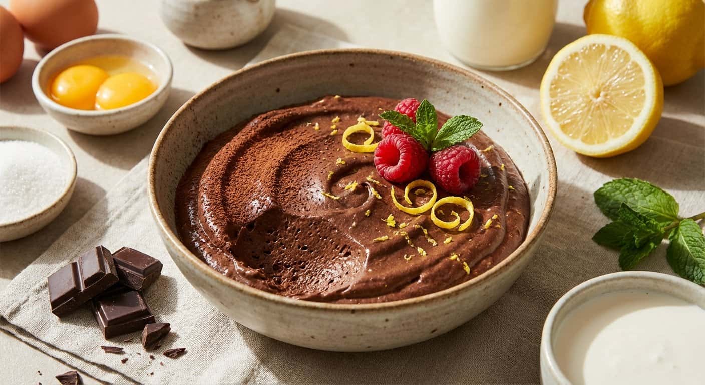 Mousse de Cacao con Limón