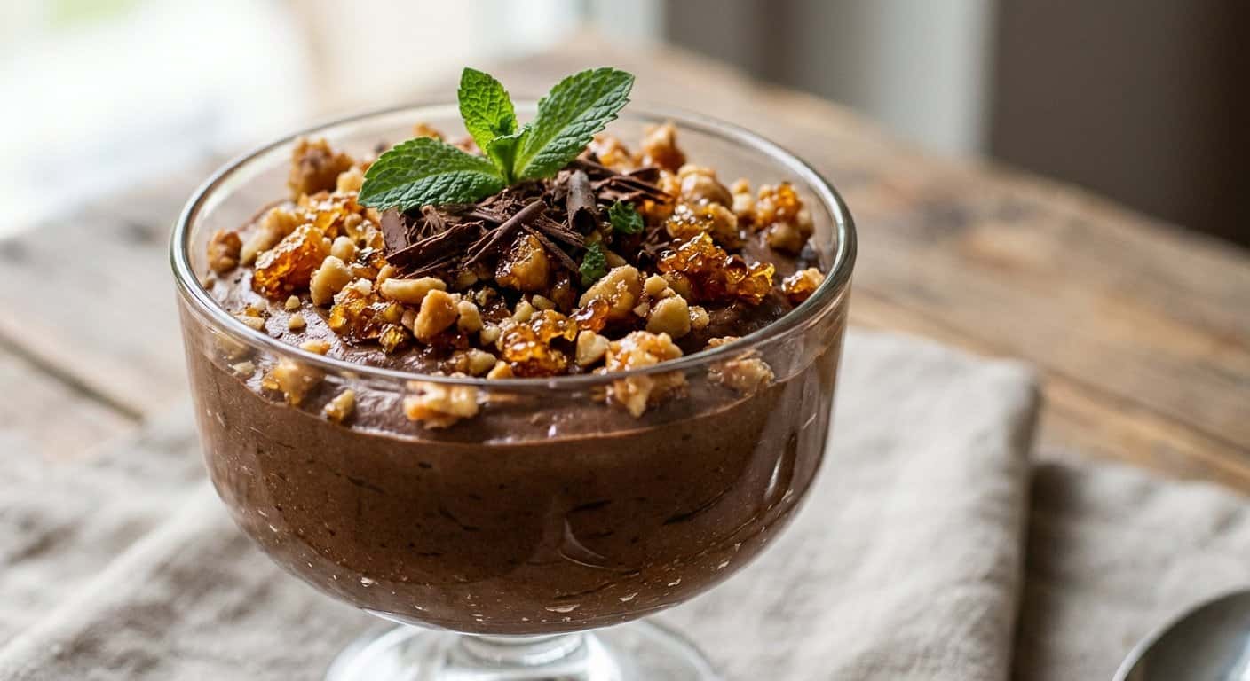 Mousse de Chocolate con Crujiente de Praliné
