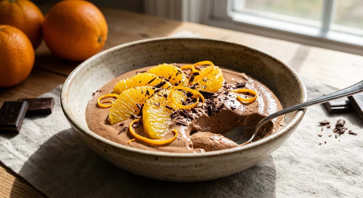 Mousse de Chocolate con Leche y Naranja