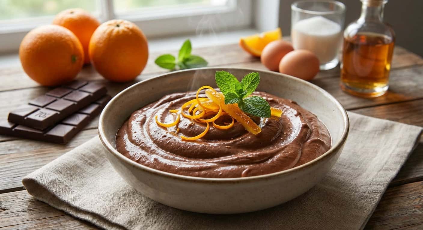 Mousse de Chocolate Negro con Naranja