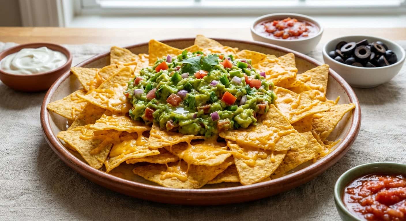 Nachos con Guacamole Casero