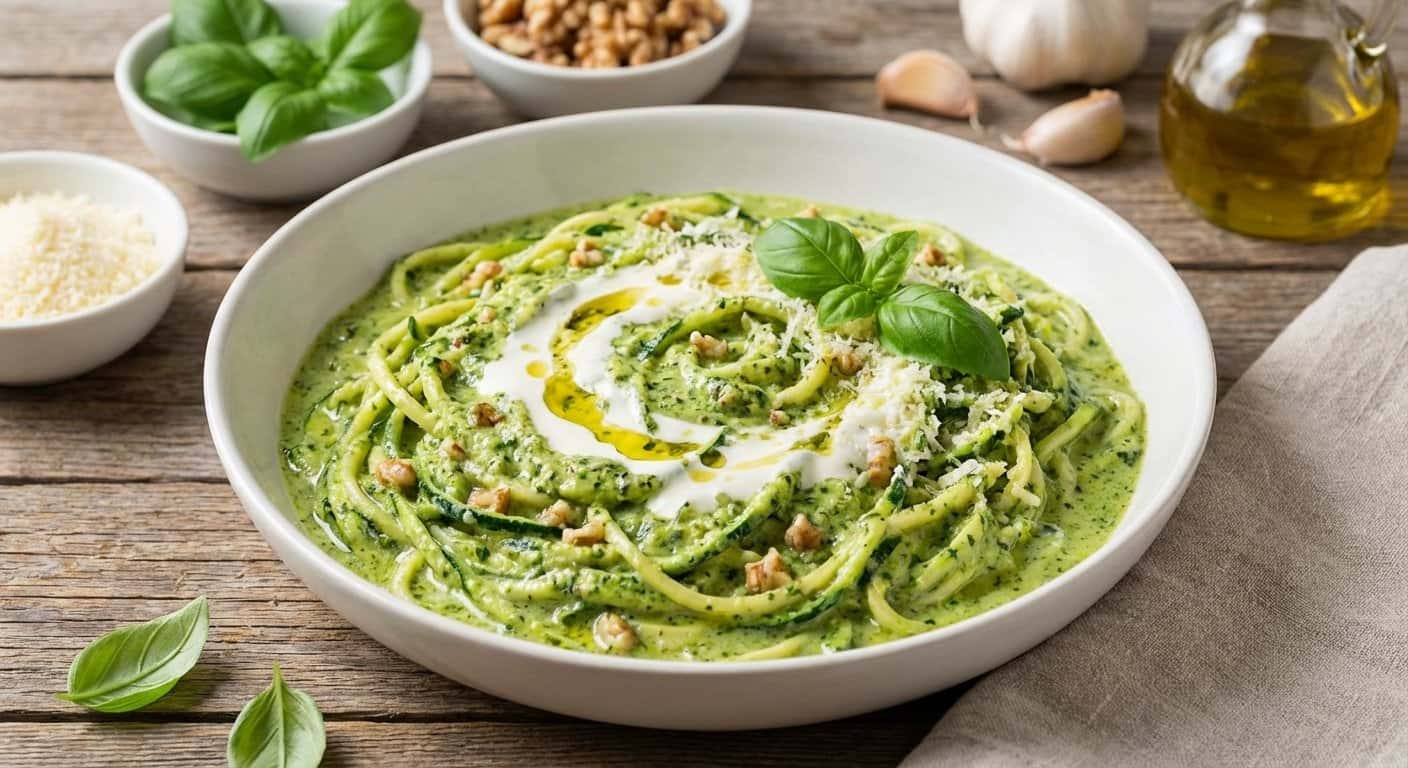 Nata estilo italiano con pesto keto
