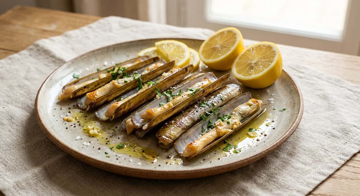 Navajas a la plancha