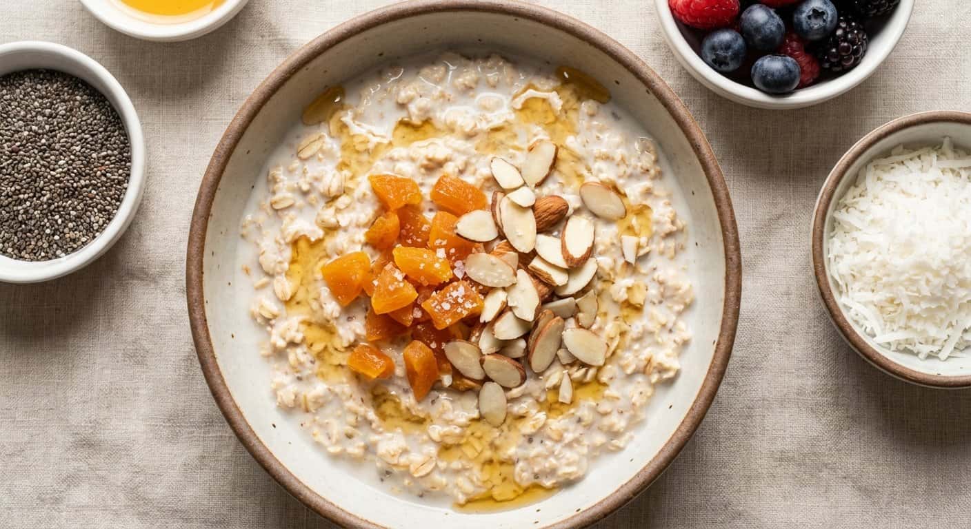 Overnight Oats con Albaricoque y Almendra