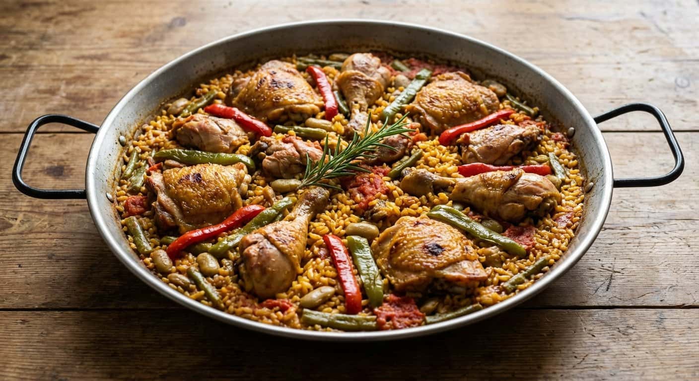 Paella Valenciana Casera