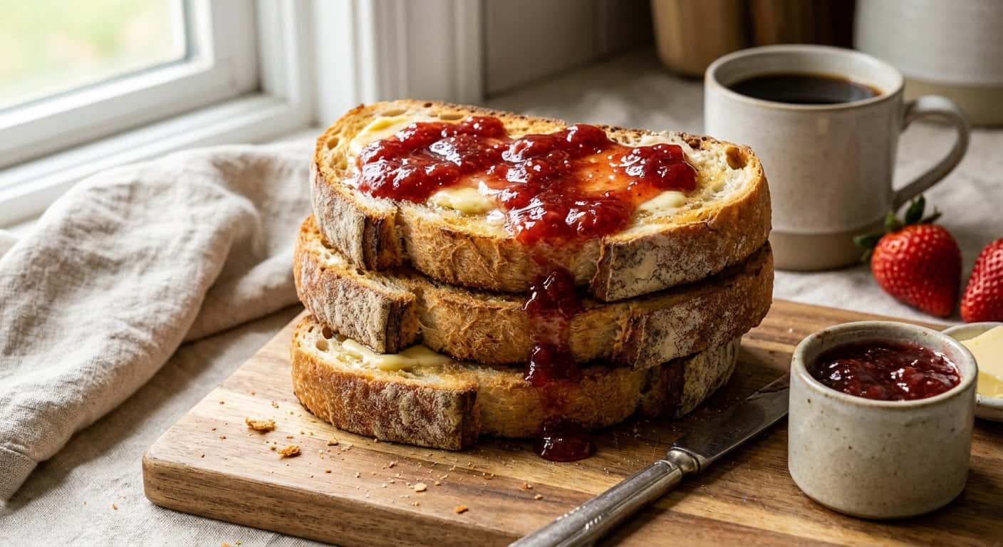 Pan con Mantequilla y Mermelada