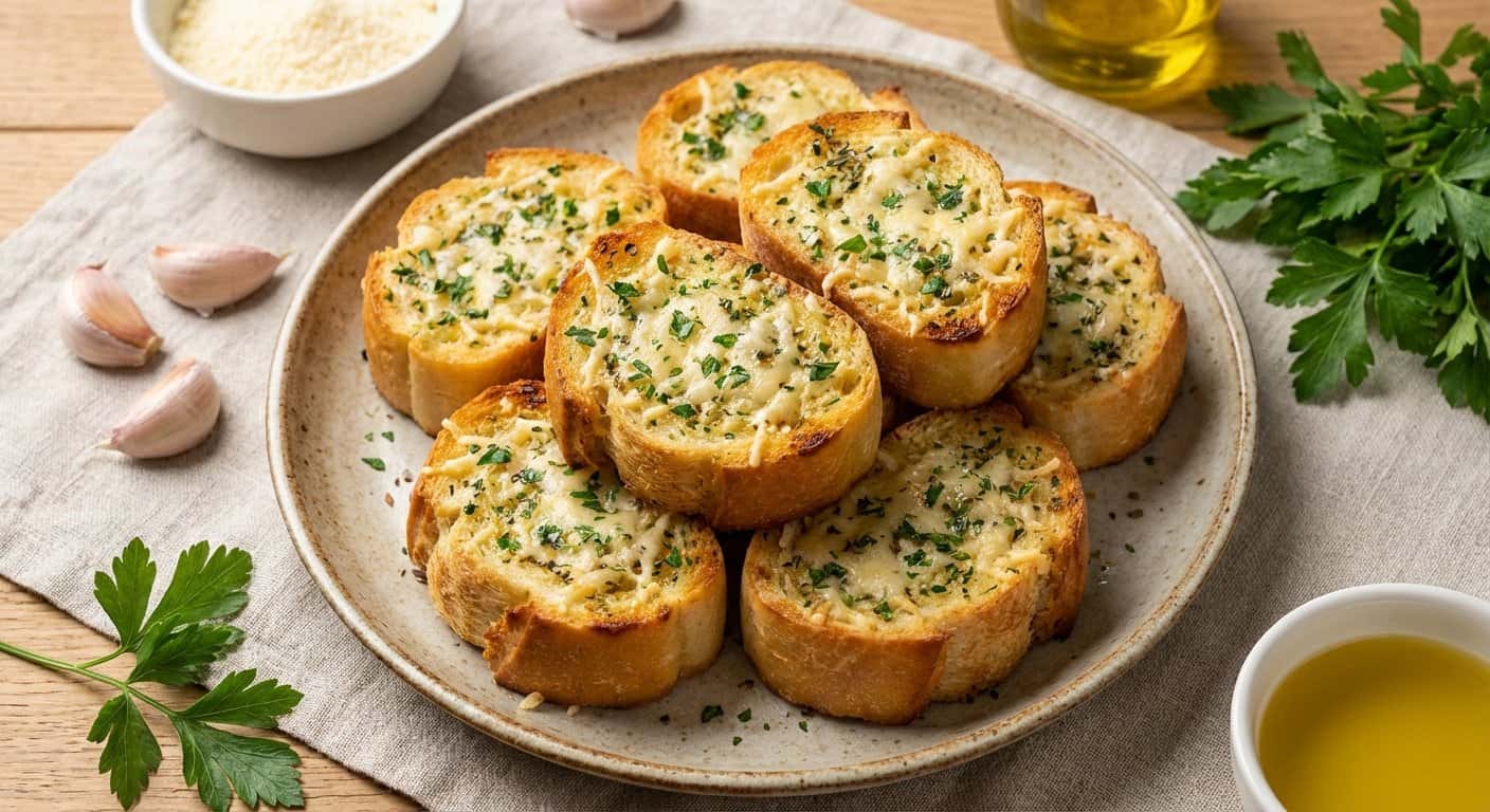 Pan de Ajo Crujiente en Airfryer