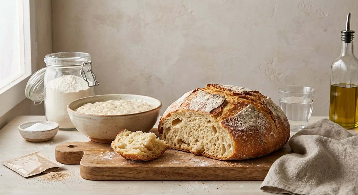 Pan de Bollos Sin Amasado