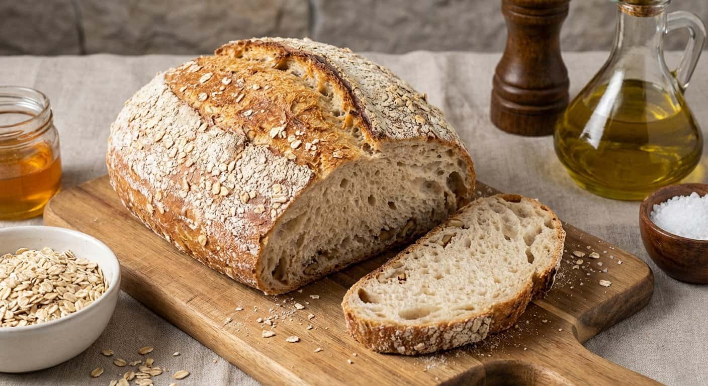 Pan de Harina de Avena con Fermentación Larga