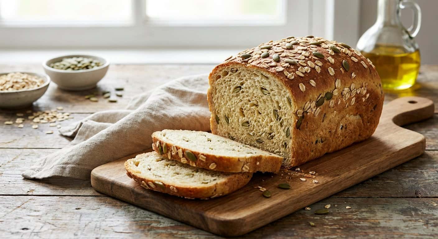 Pan de Harina de Avena con Pipas de Calabaza