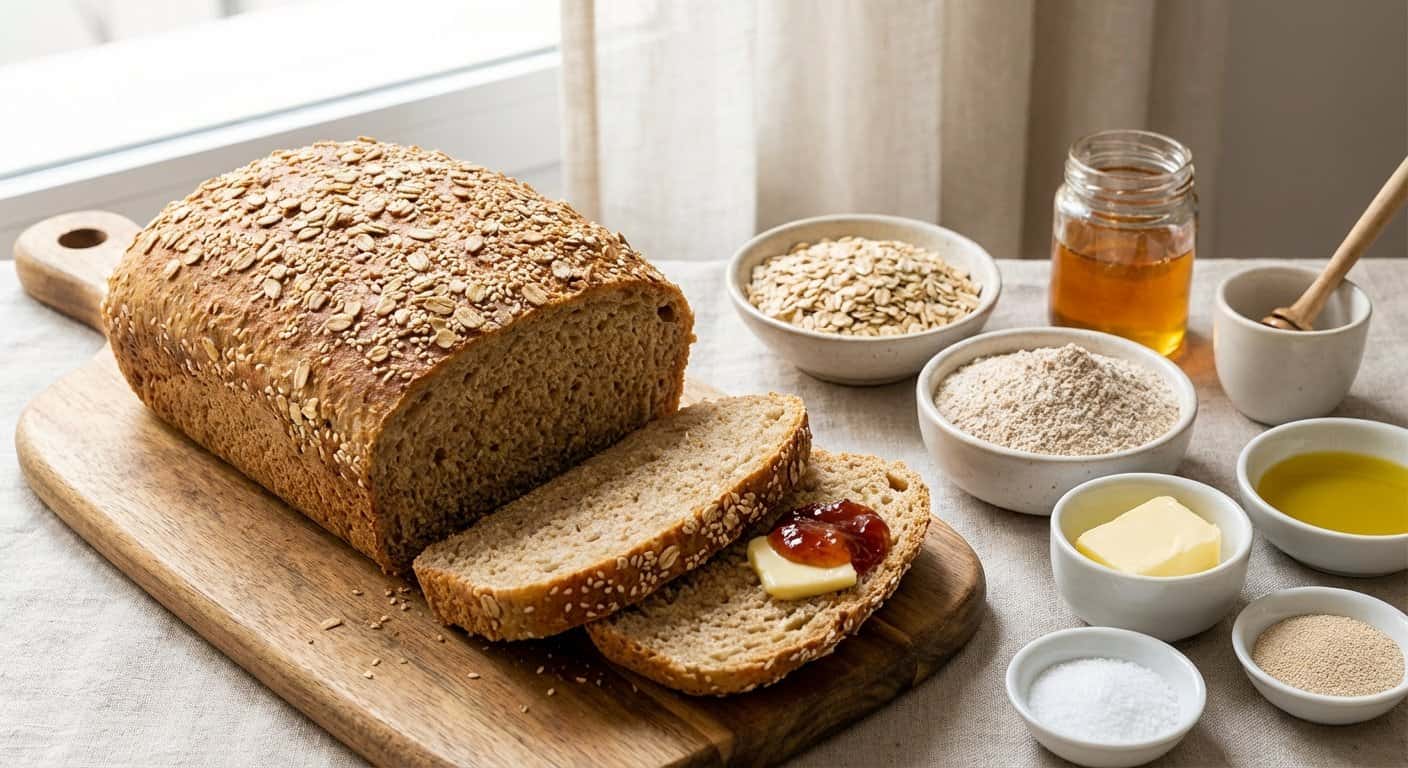 Pan de Harina de Avena Sin Amasado