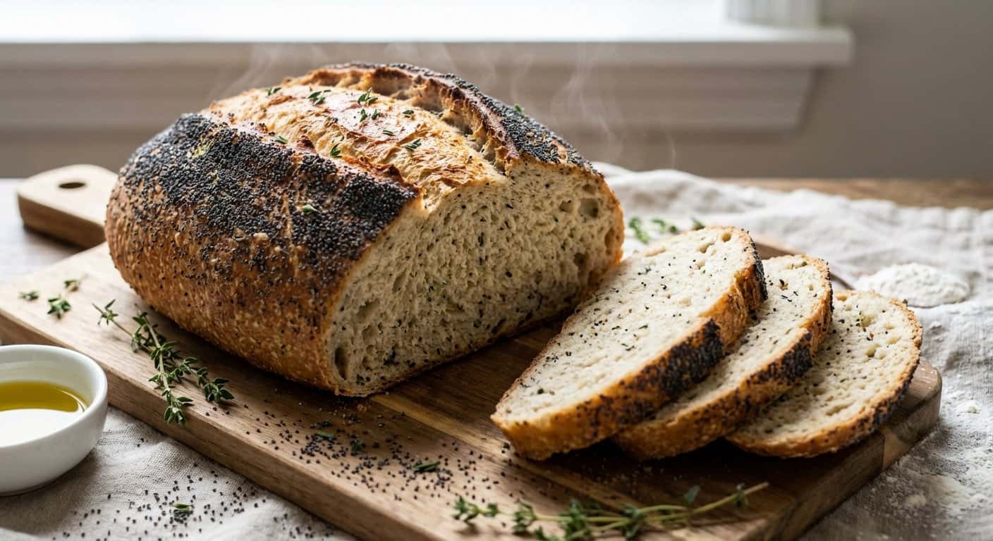 Pan de Harina de Trigo con Tomillo y Amapola