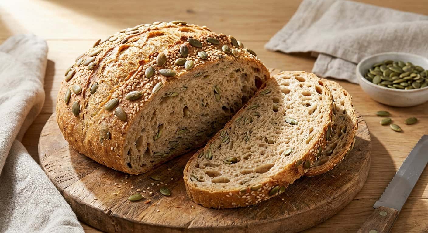 Pan de Harina Integral con Pipas de Calabaza