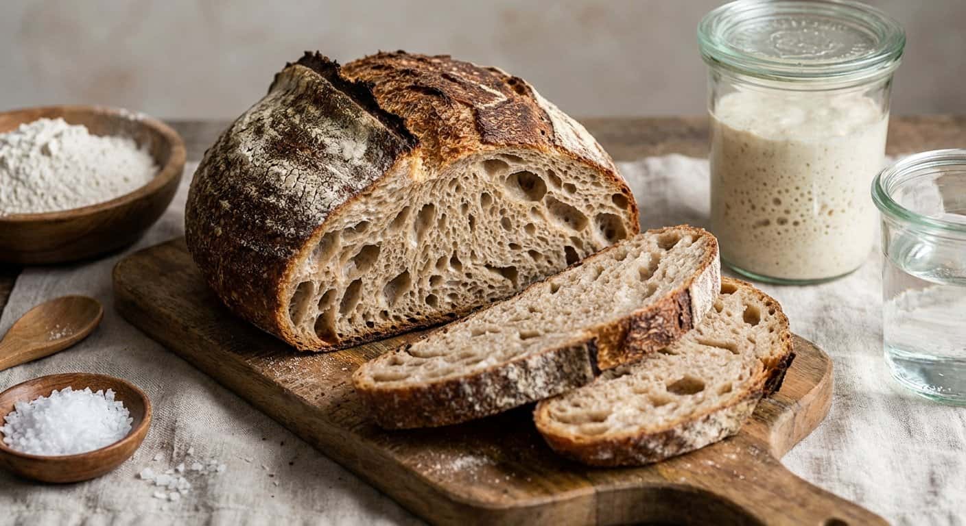 Pan de Masa Madre Sin Amasado