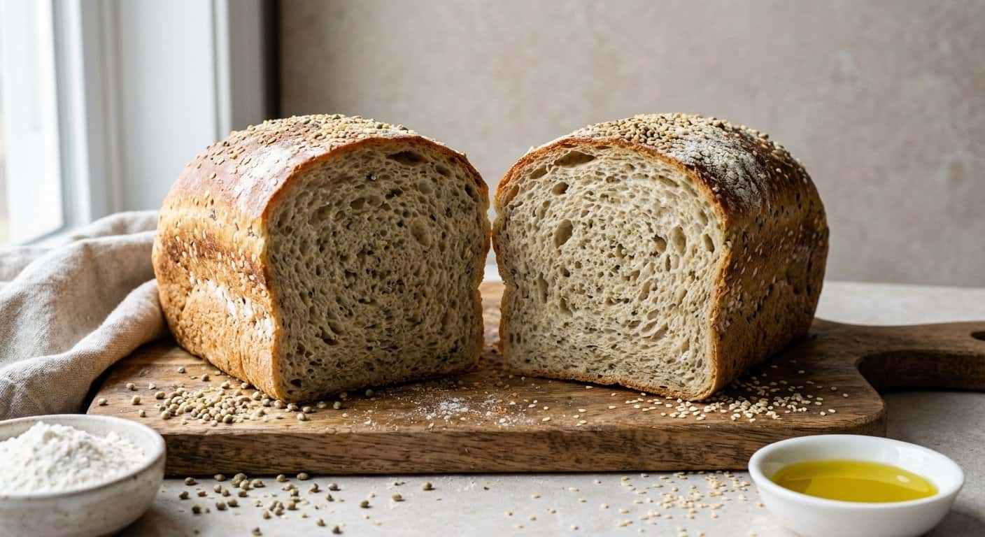 Pan de Molde de Alta Hidratación con Semillas de Cáñamo