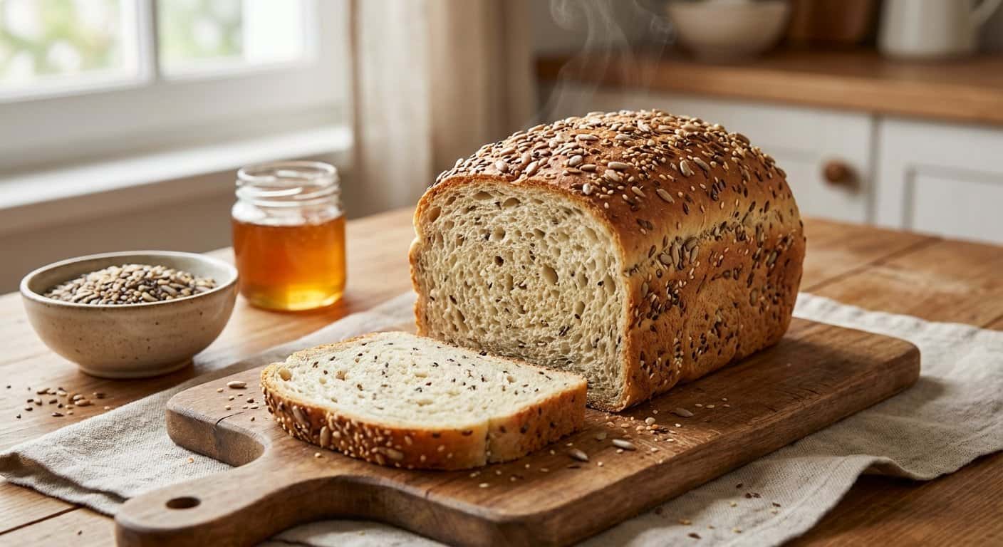 Pan de Molde Rápido con Semillas Mixtas