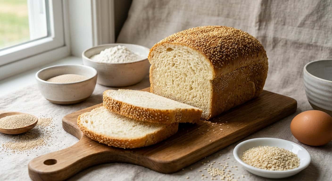 Pan de Molde Rápido con Sésamo