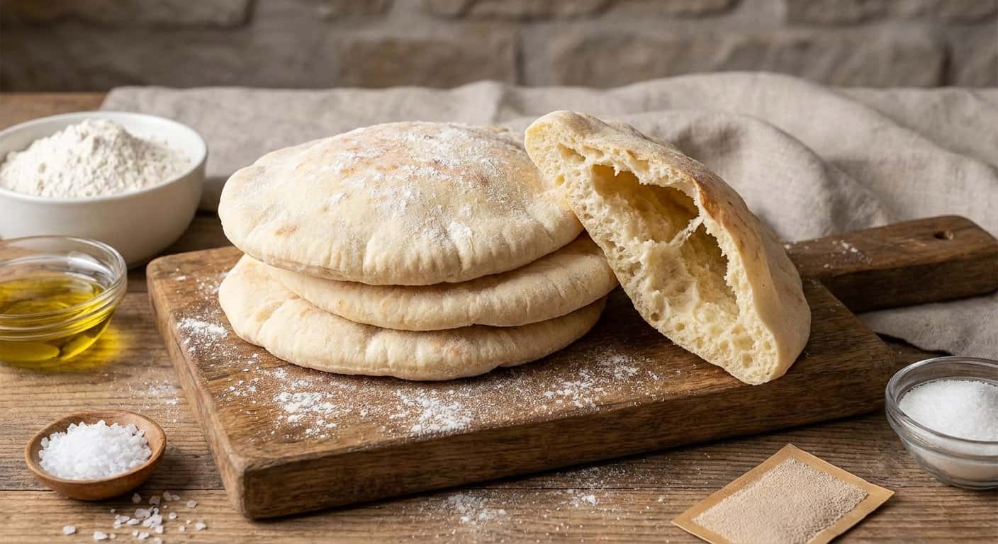 Pan Pita sin Amasado