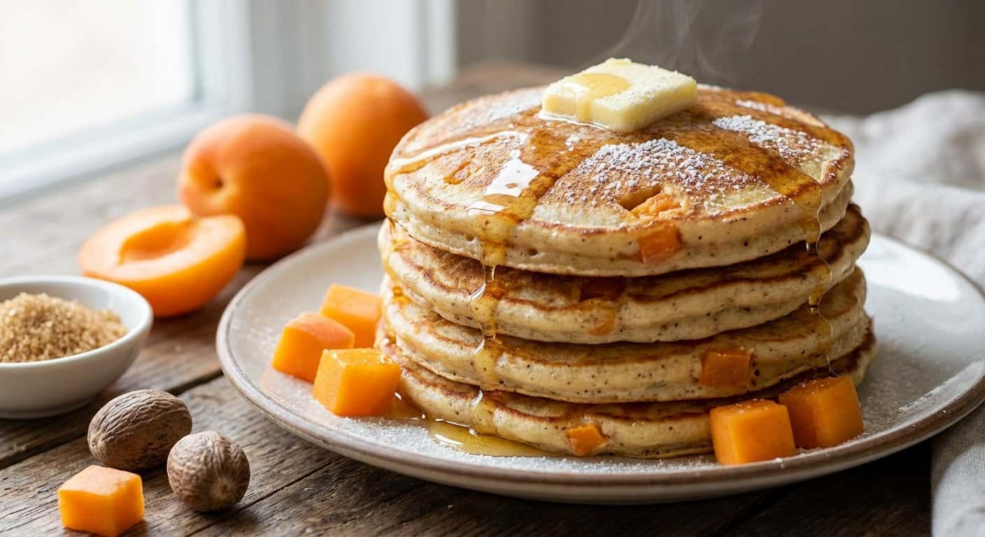 Pancakes con Albaricoque y Nuez Moscada