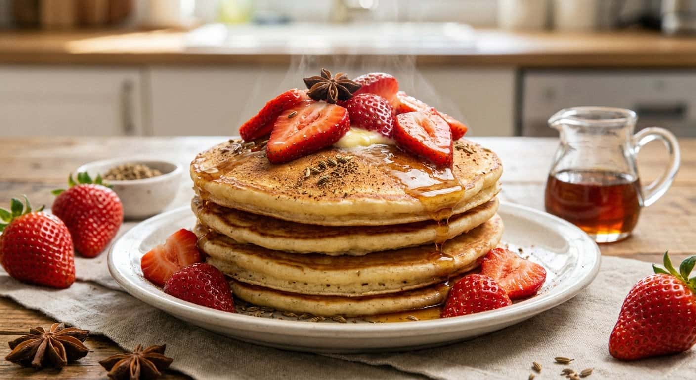 Pancakes con Fresa y Anís